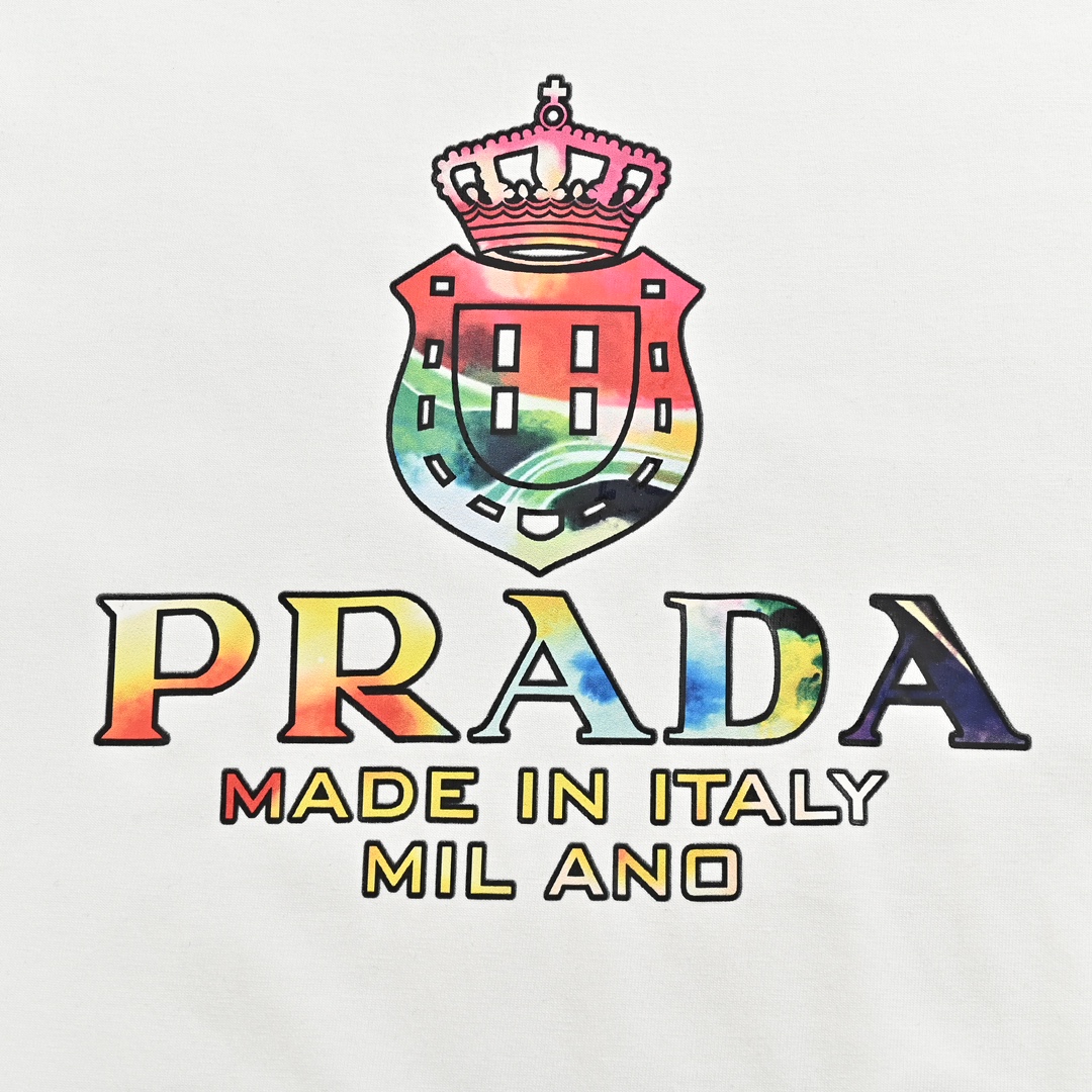 Gradient crown print T-shirt