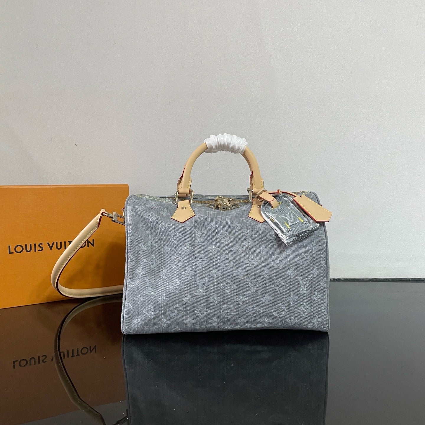 SPEEDY SOFT BAG IN GREY DENIM