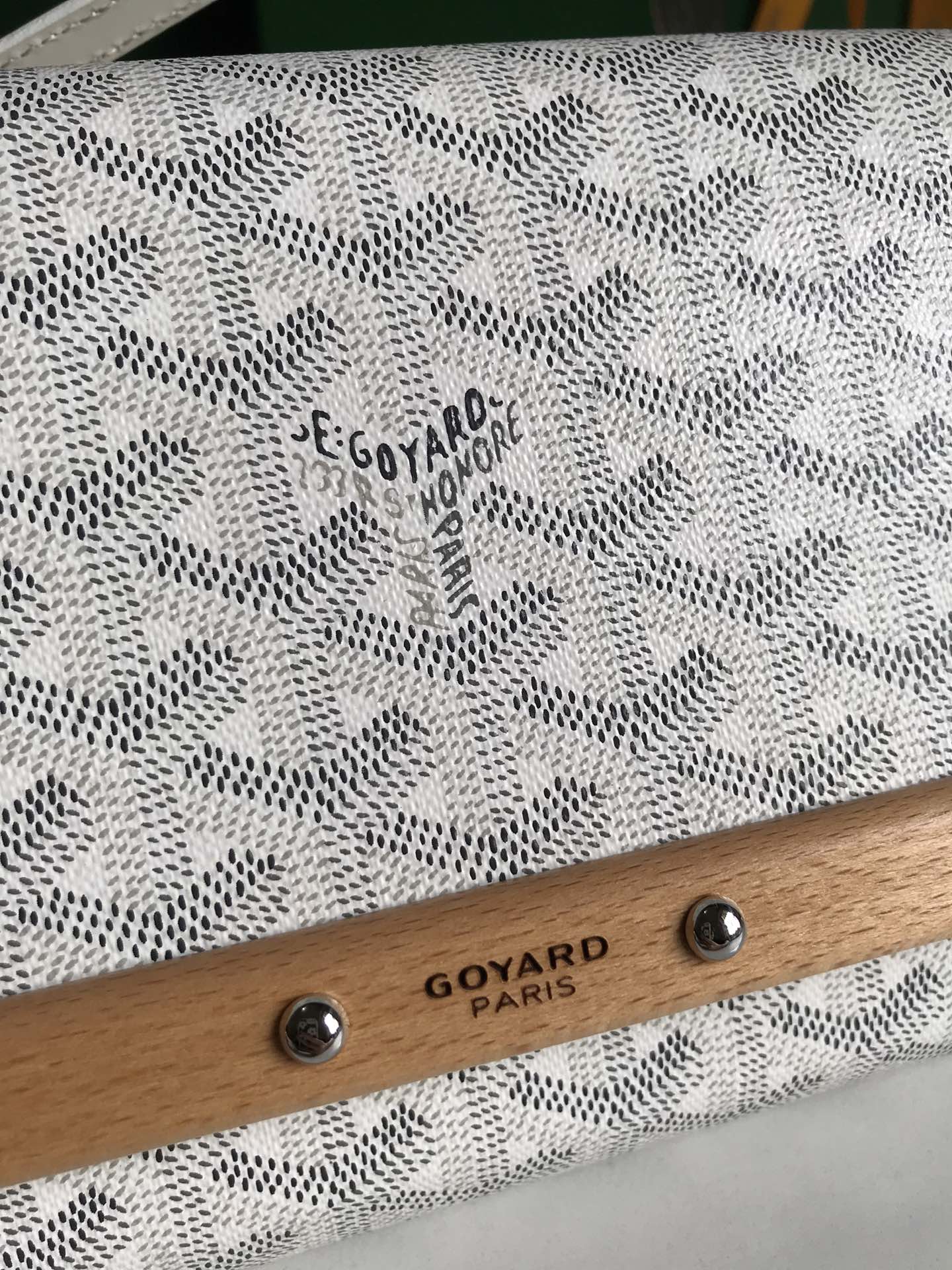 White Canvas Small Clutch