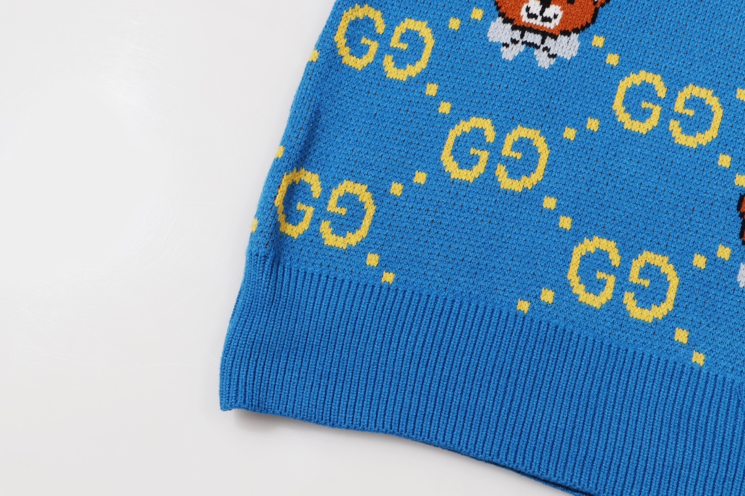 Bear Double G Jacquard Knit Sweater