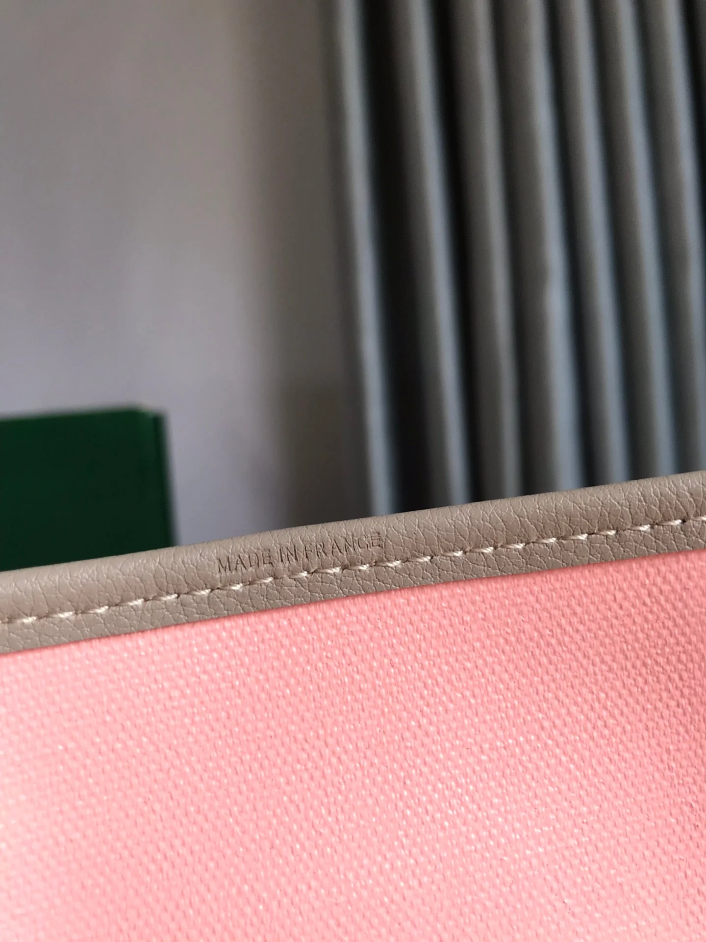 Grey And Pink Canvas Bag