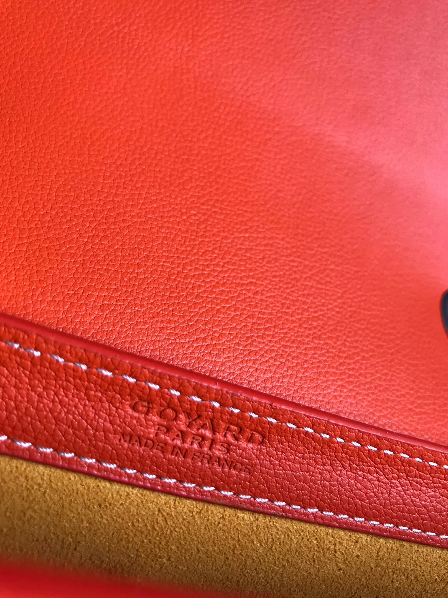 Orange Calfskin Canvas Bag