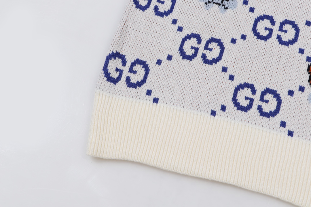 Bear Double G Jacquard Knit Sweater