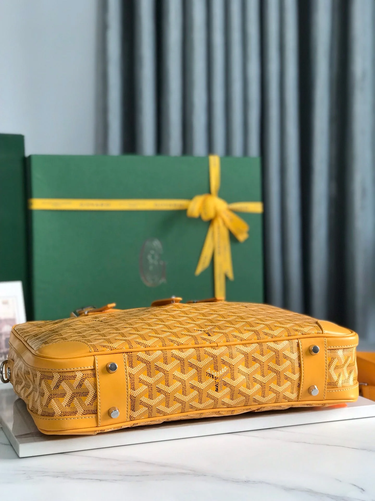 Yellow Canvas Document Bag