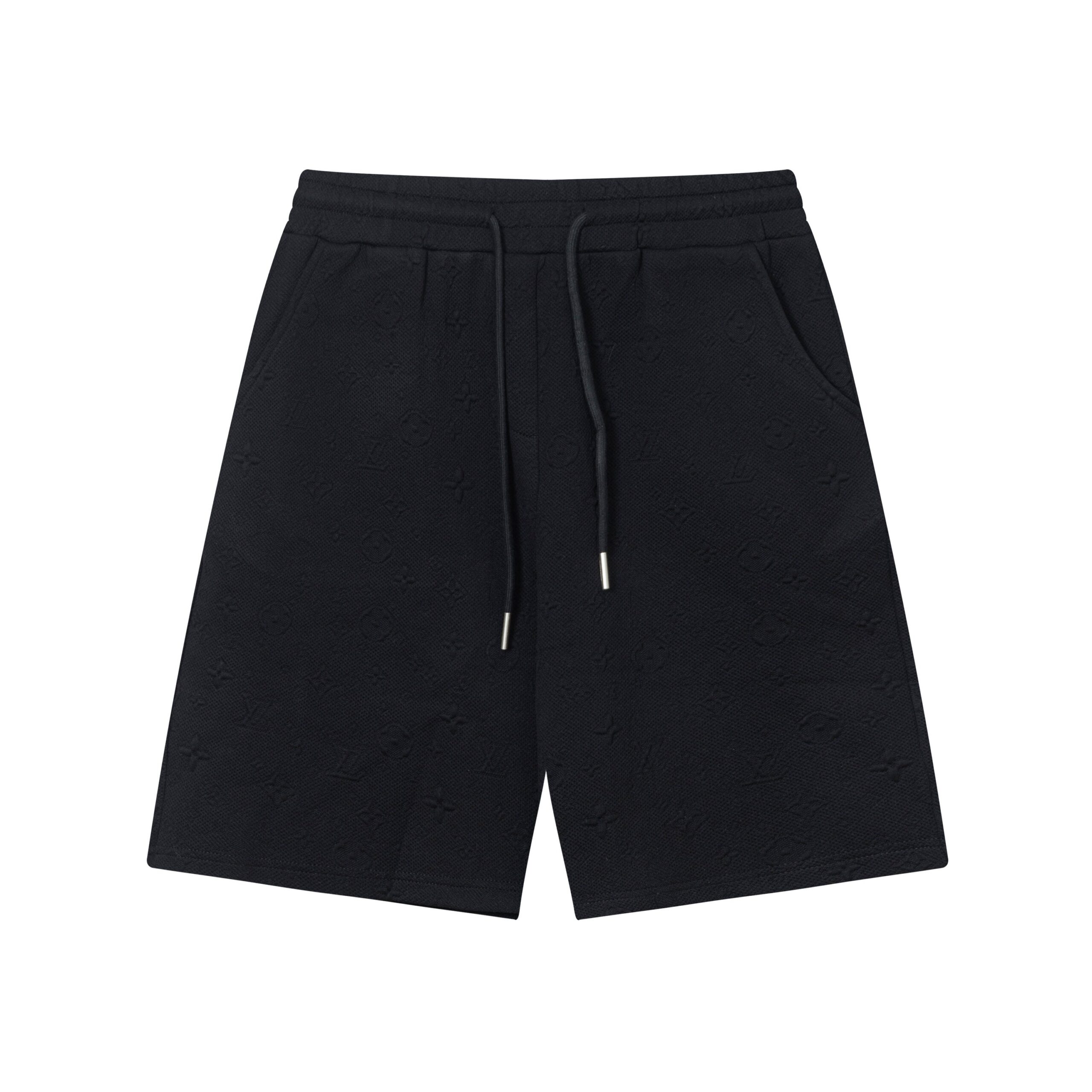 Summer Jacquard Knitted Black Shorts