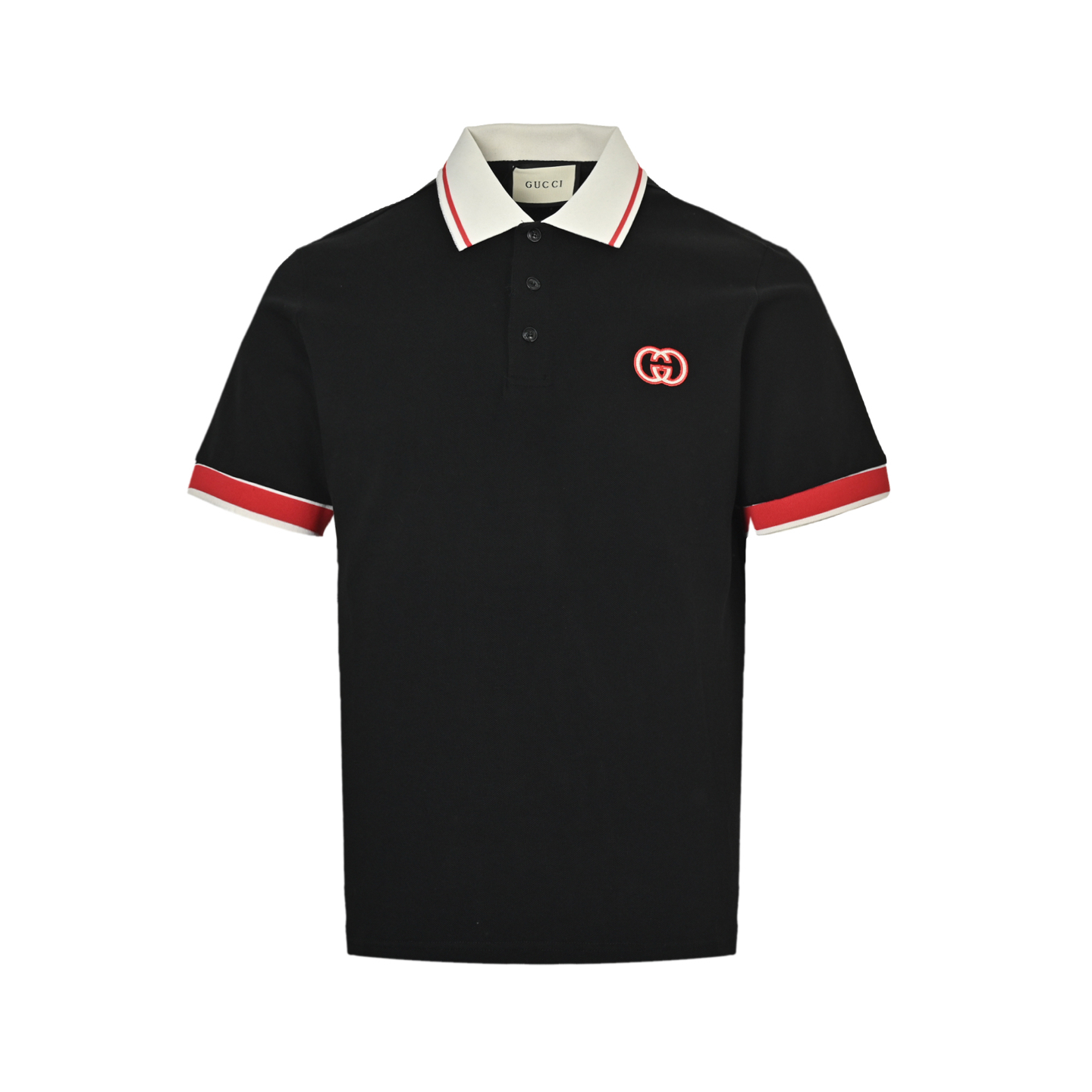 Polo shirt with sleeve and chest embroidery