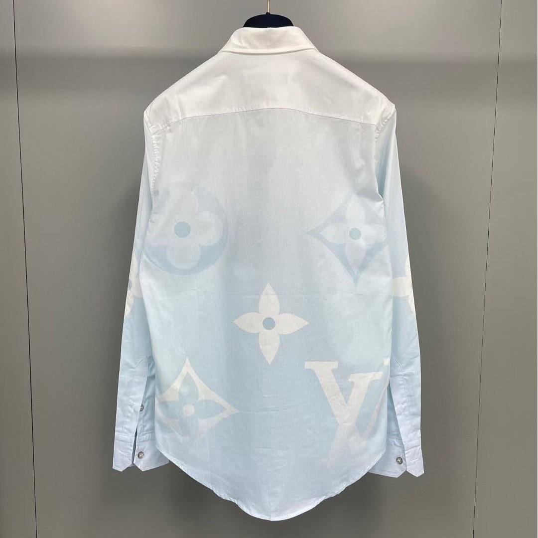 Printed Cotton Poplin Long-Sleeved Shirt