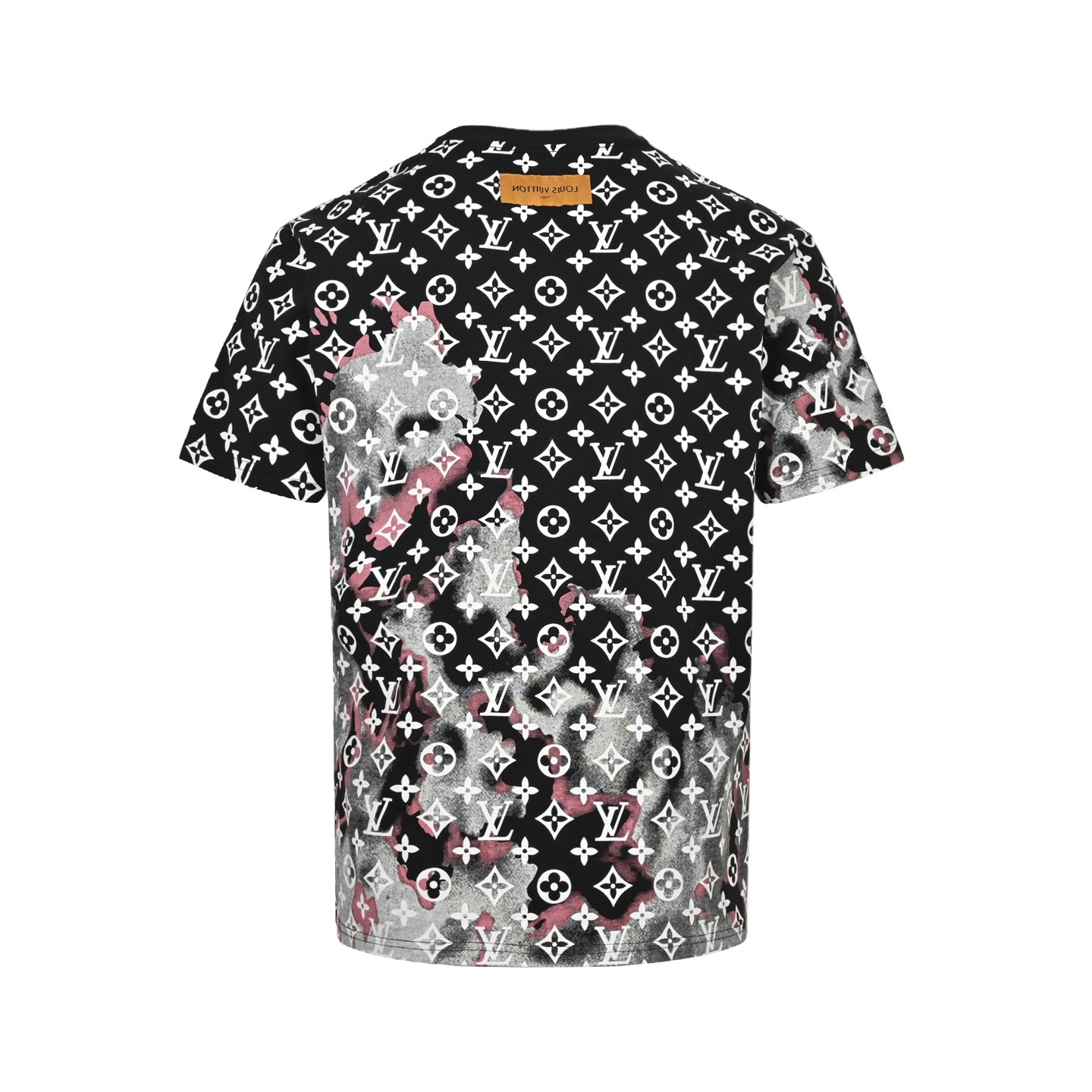 25ss Fire Cloud Monochrome Print Short Sleeve T-shirt
