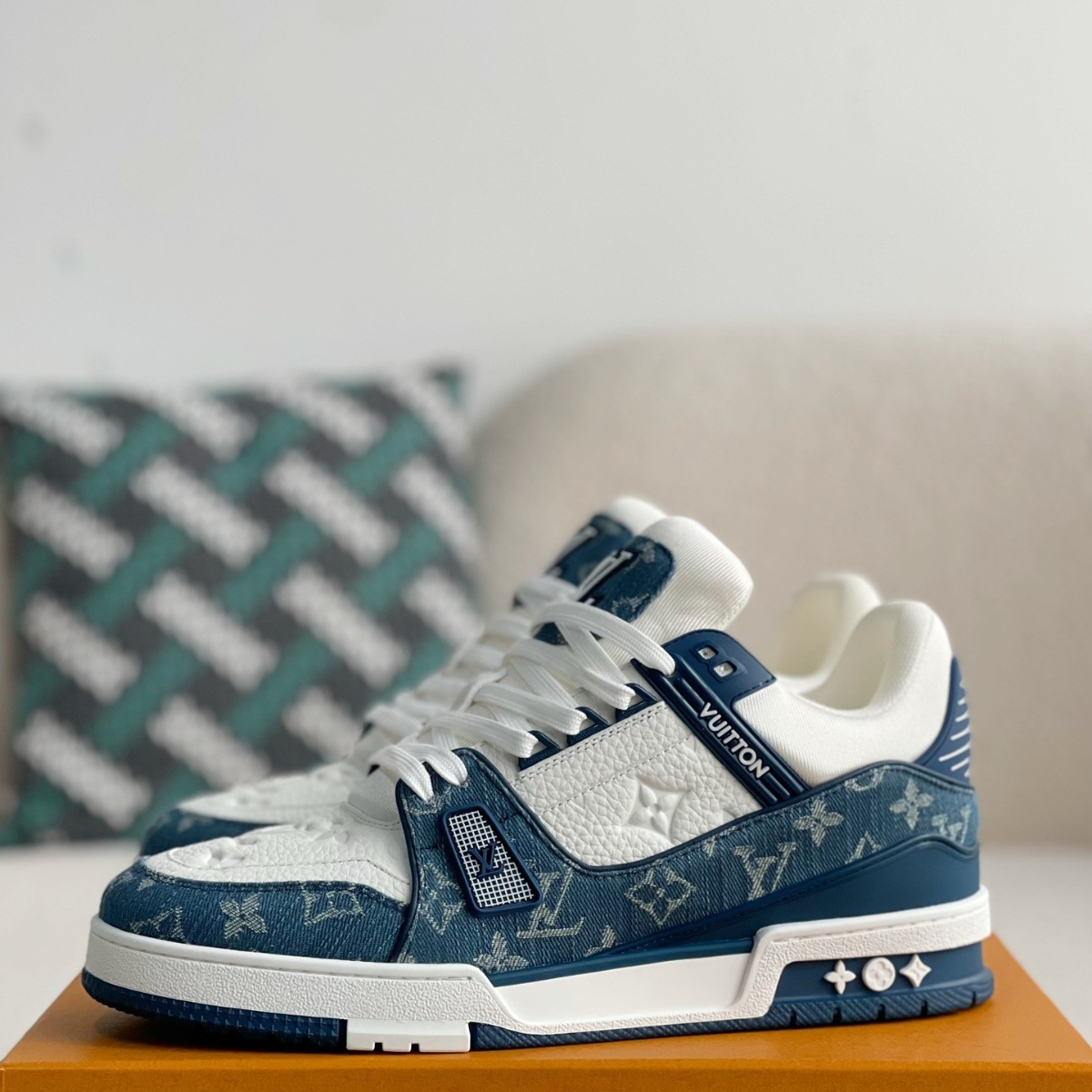 Monogram Blue Denim Sneaker