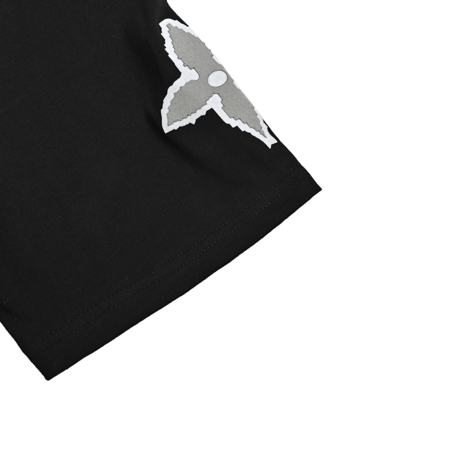 Flocked monogram patch T-shirt