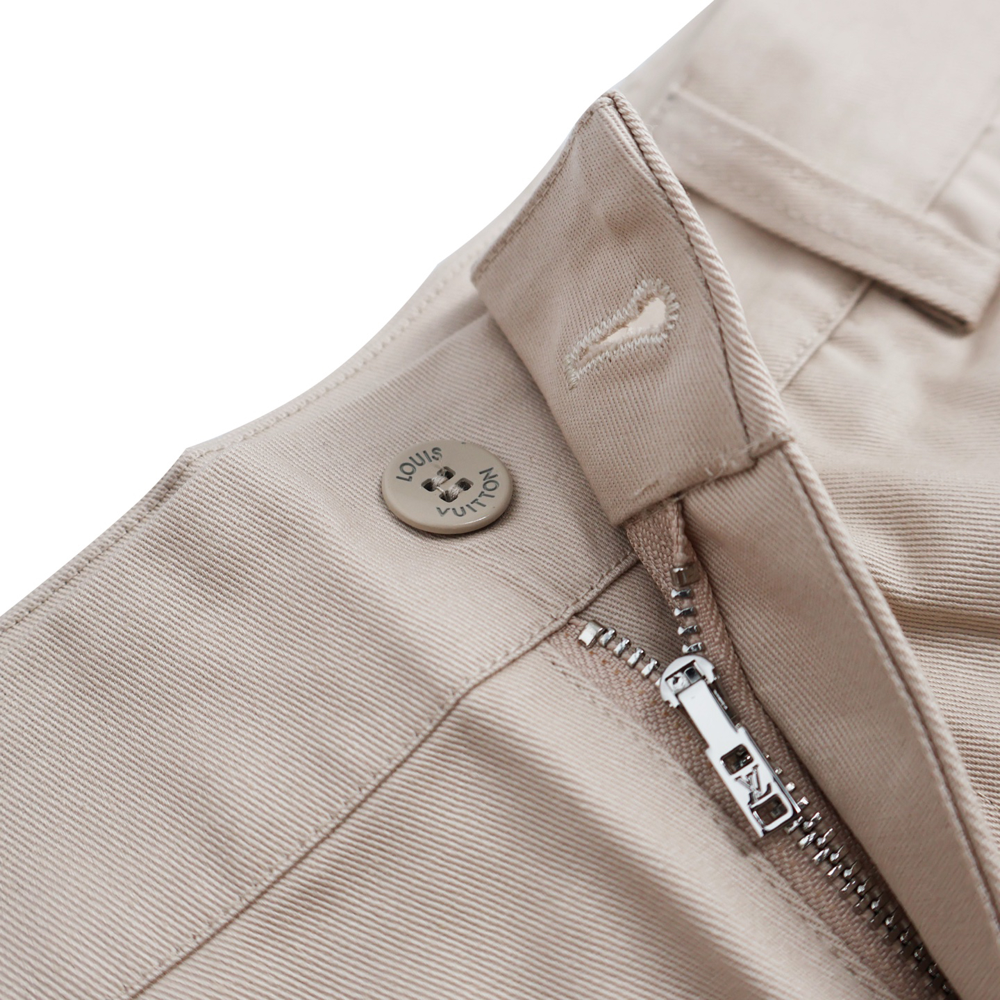 Apricot Flocked Denim Cargo Pants