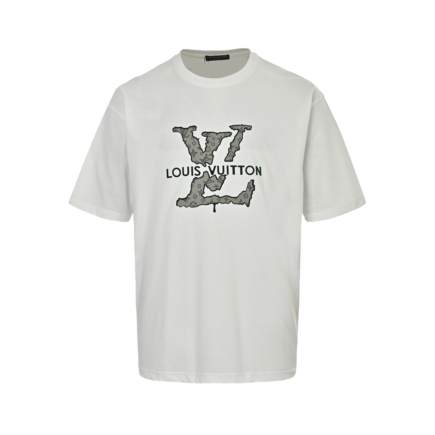 Flocked lettering T-shirt