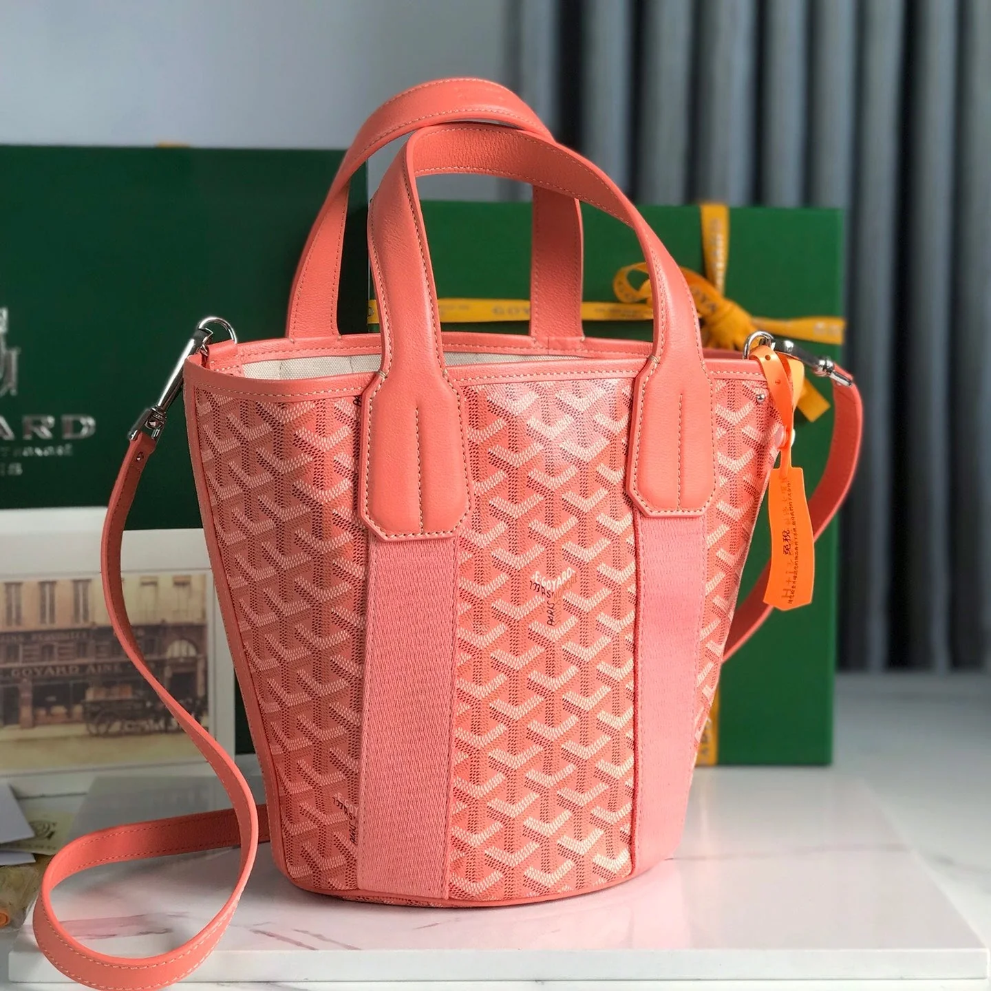 Small 24 In Pink Canvas And Lambskin