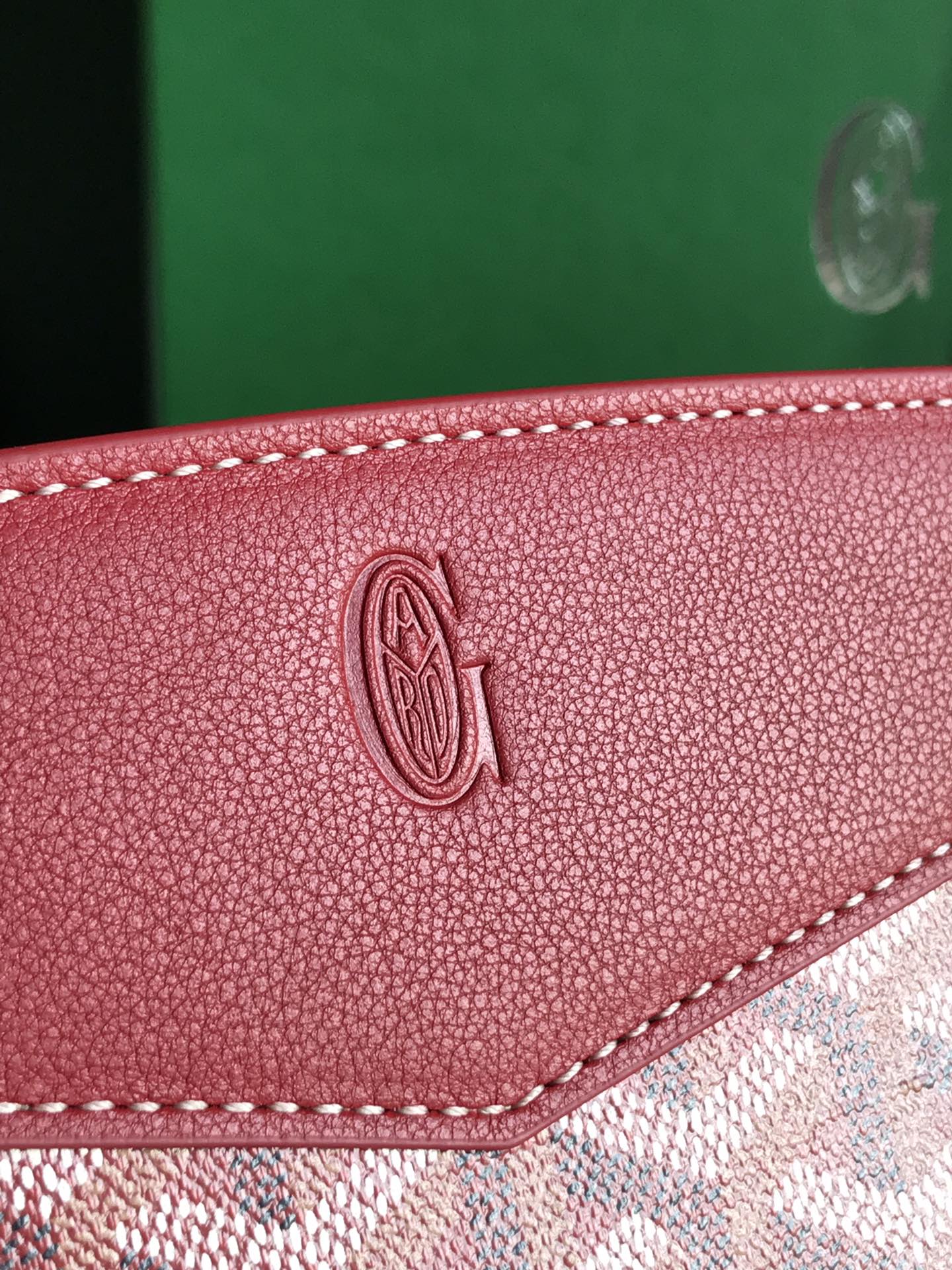 Red Calfskin Structured Mini Bag