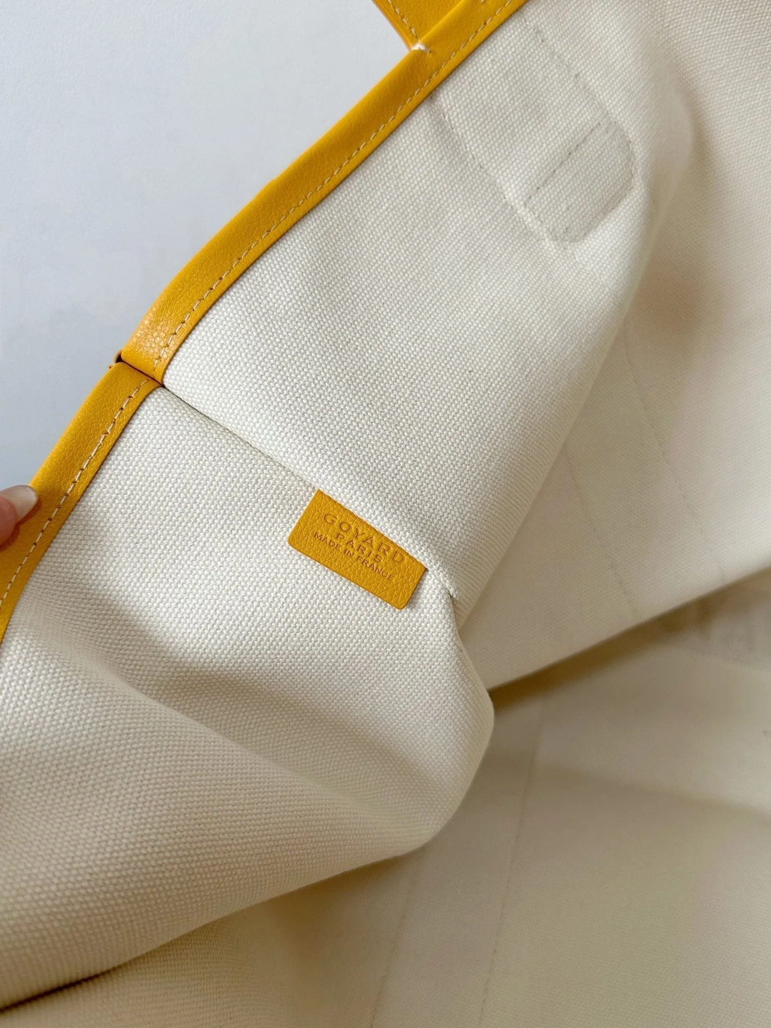 Handbag 45cm Yellow Canvas