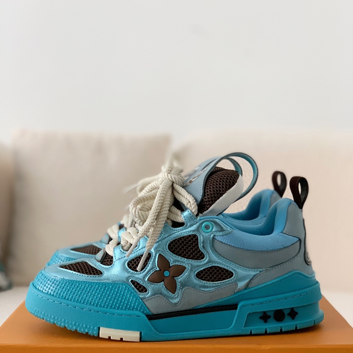 Skate Trainer Blue Brown