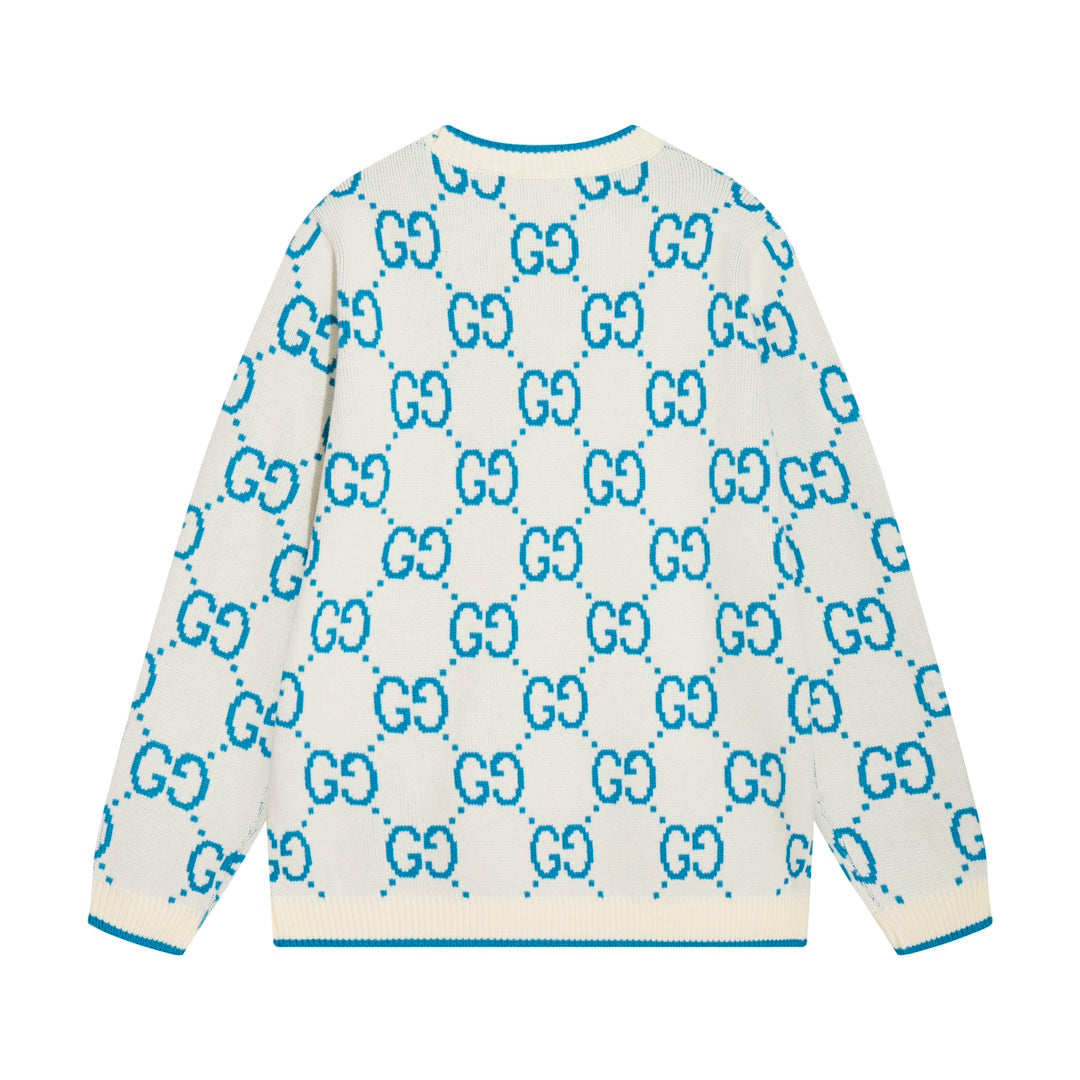 New Alphabet Jacquard Crew-Neck Sweater