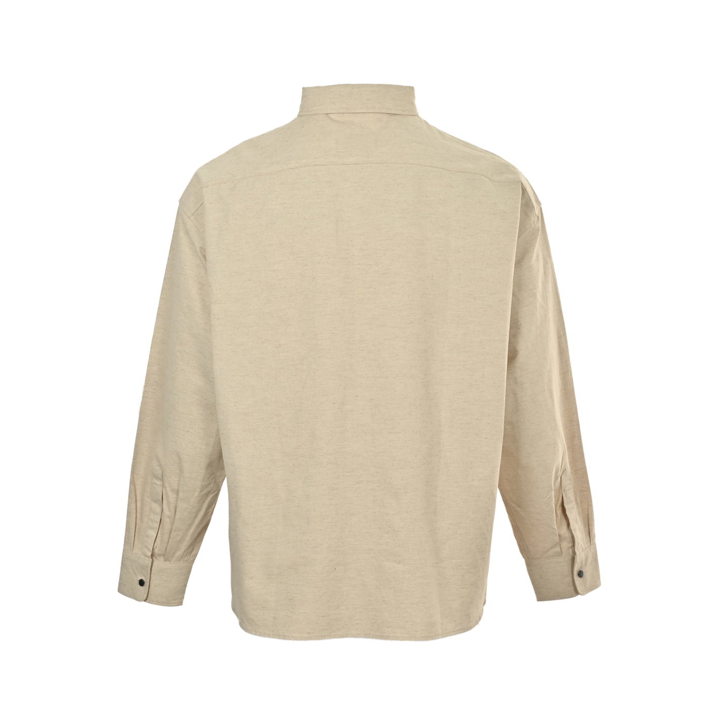 Single-breasted linen long-sleeved shirt
