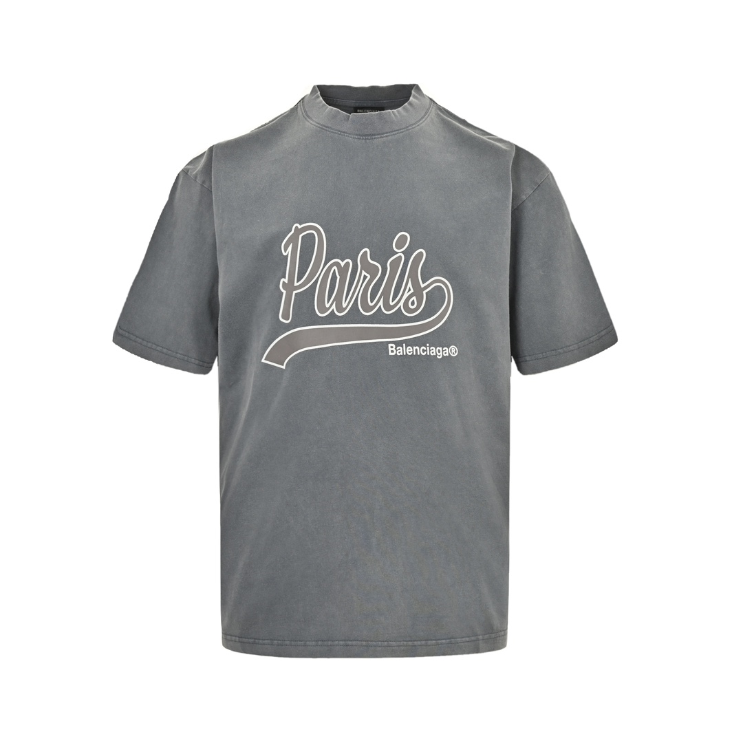Washed T-shirt with lettering print