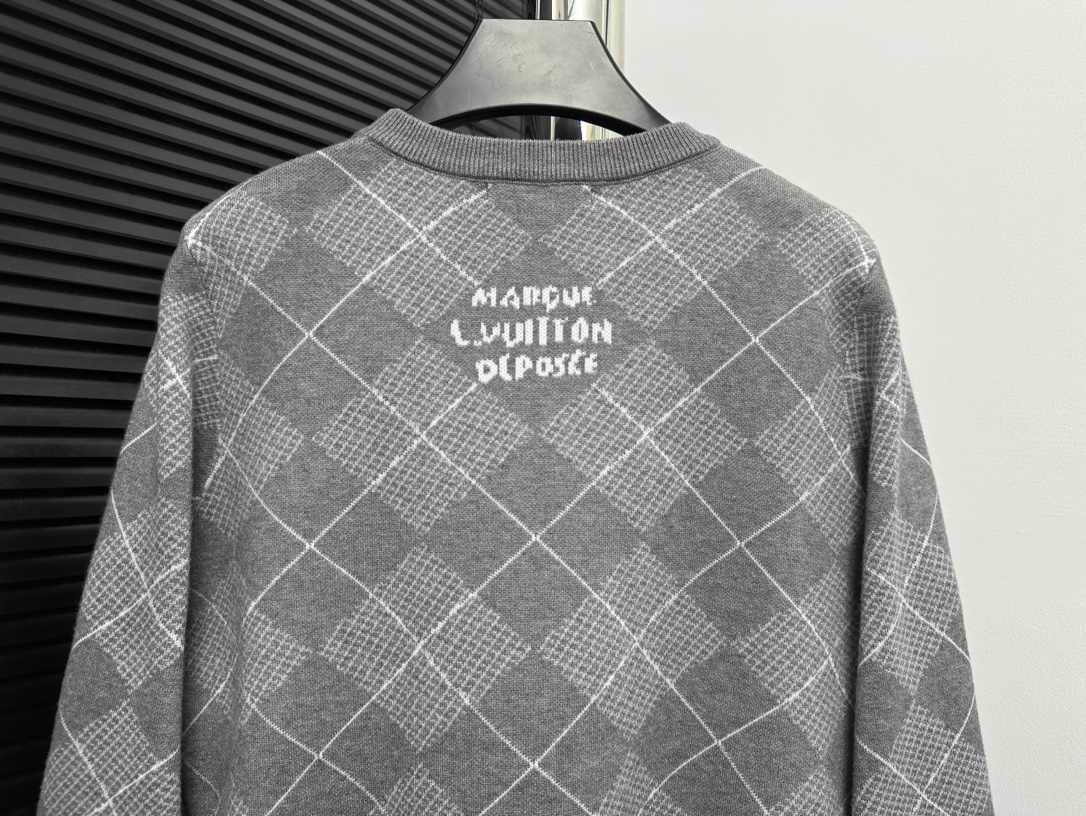 Diamond Check Sweater Cardigan