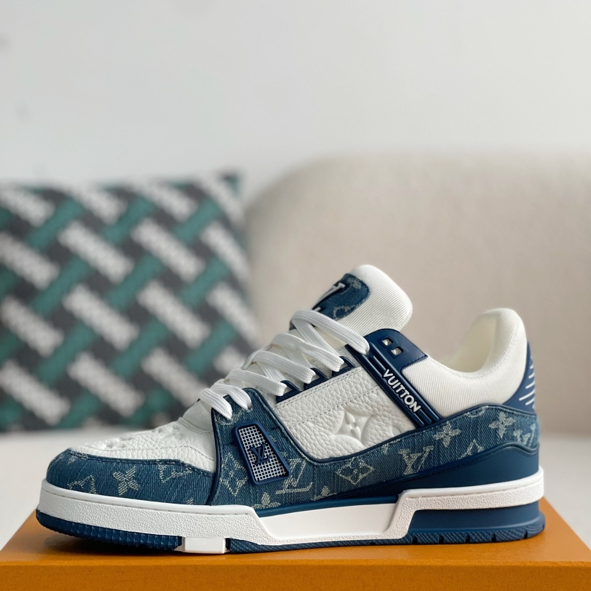 Monogram Blue Denim Sneaker