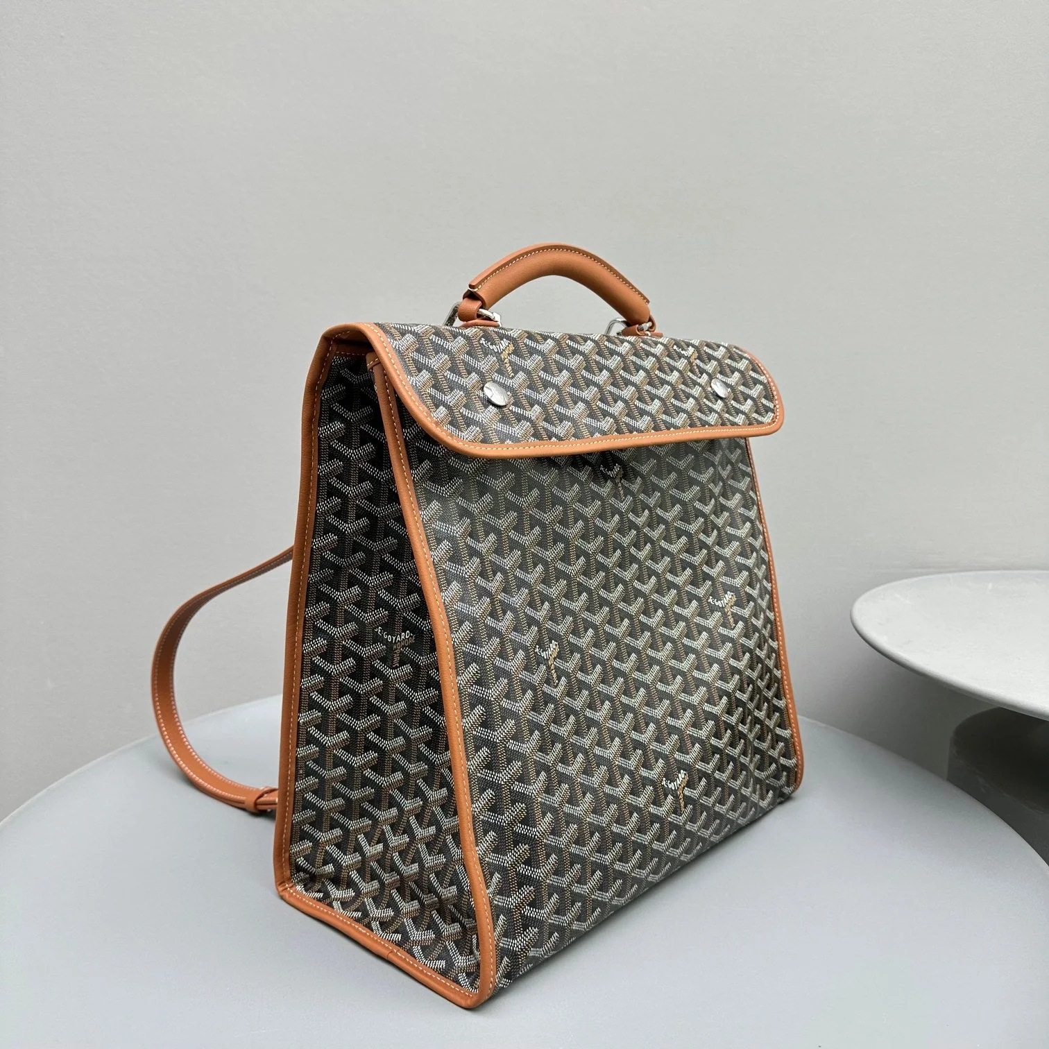 Brown And Orange Backpack