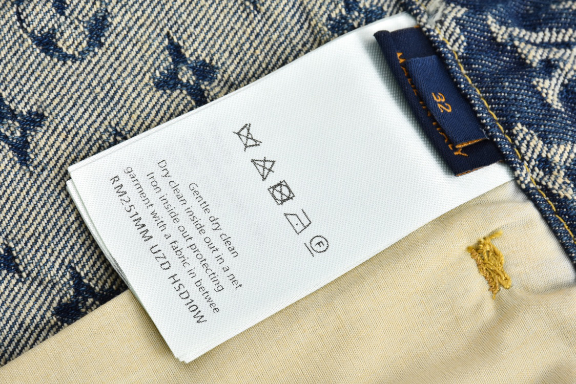 Monogram Denim Tailored Pants