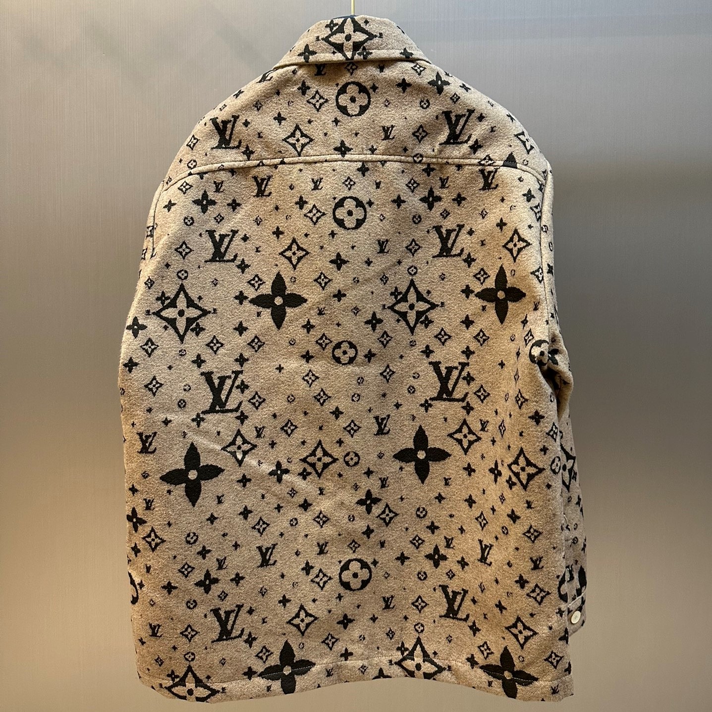 Vintage jacquard wool lapel jacket