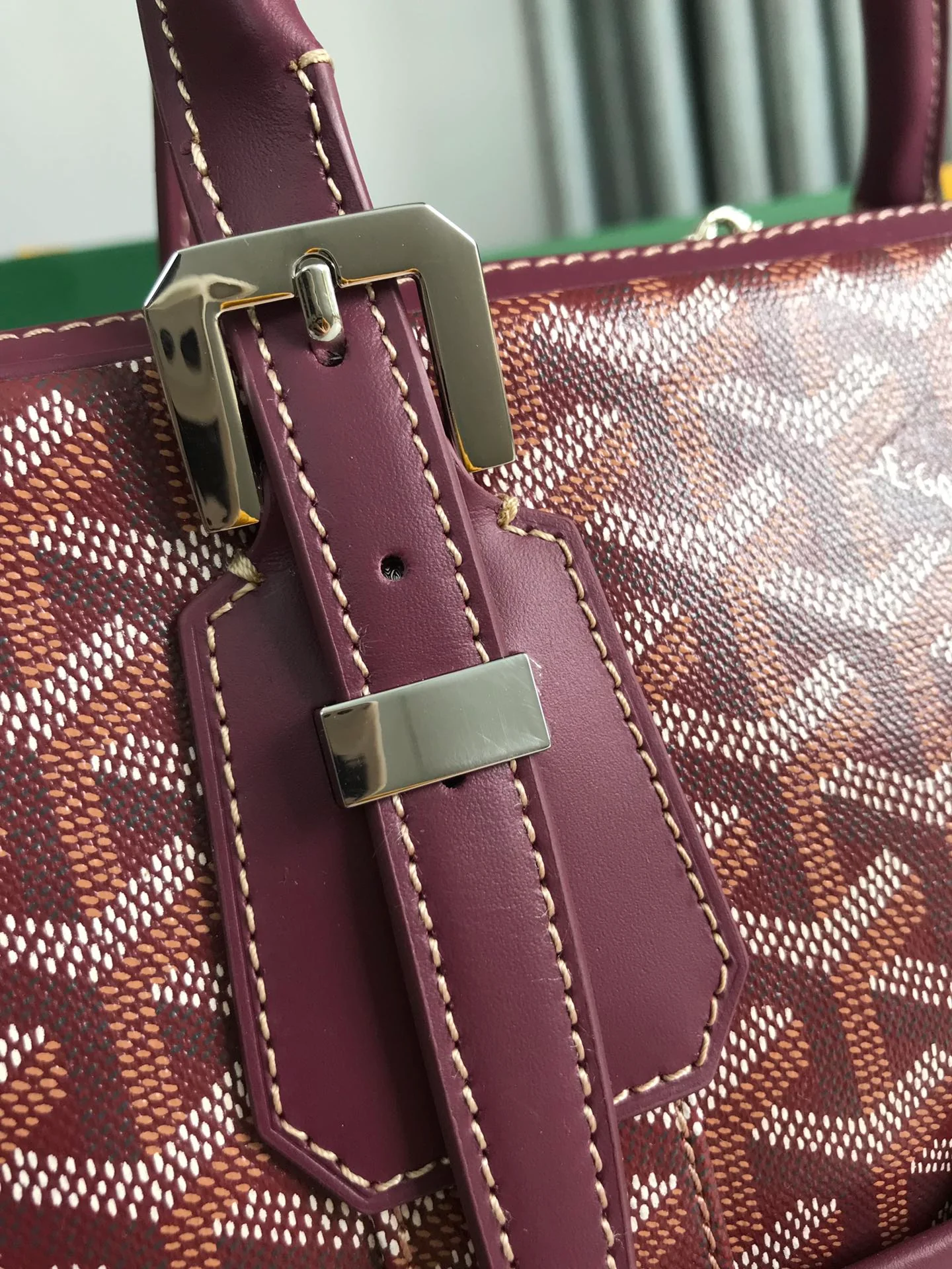 Burgundy Canvas Document Bag