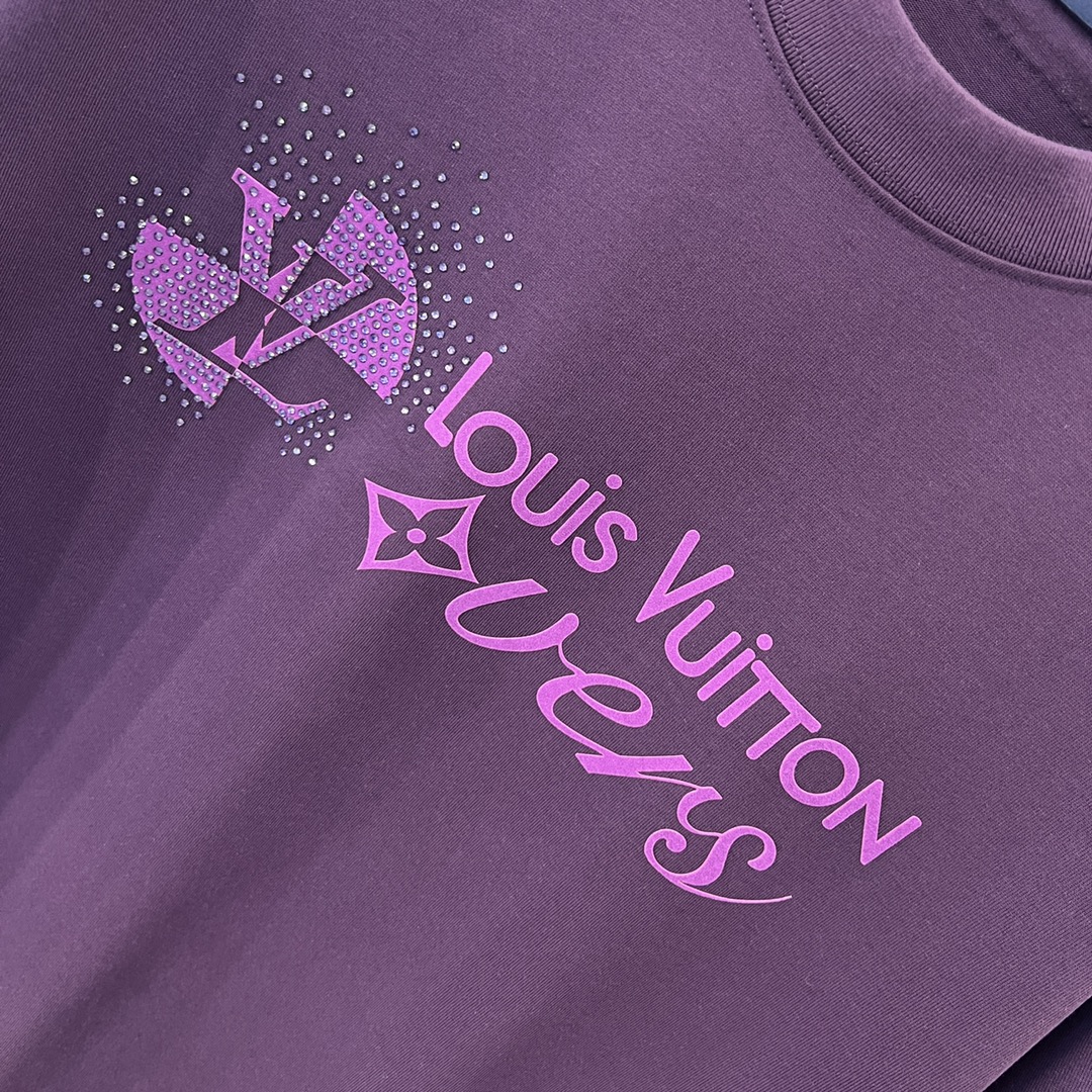 3D Silicone Hot Diamond Letter T-shirt