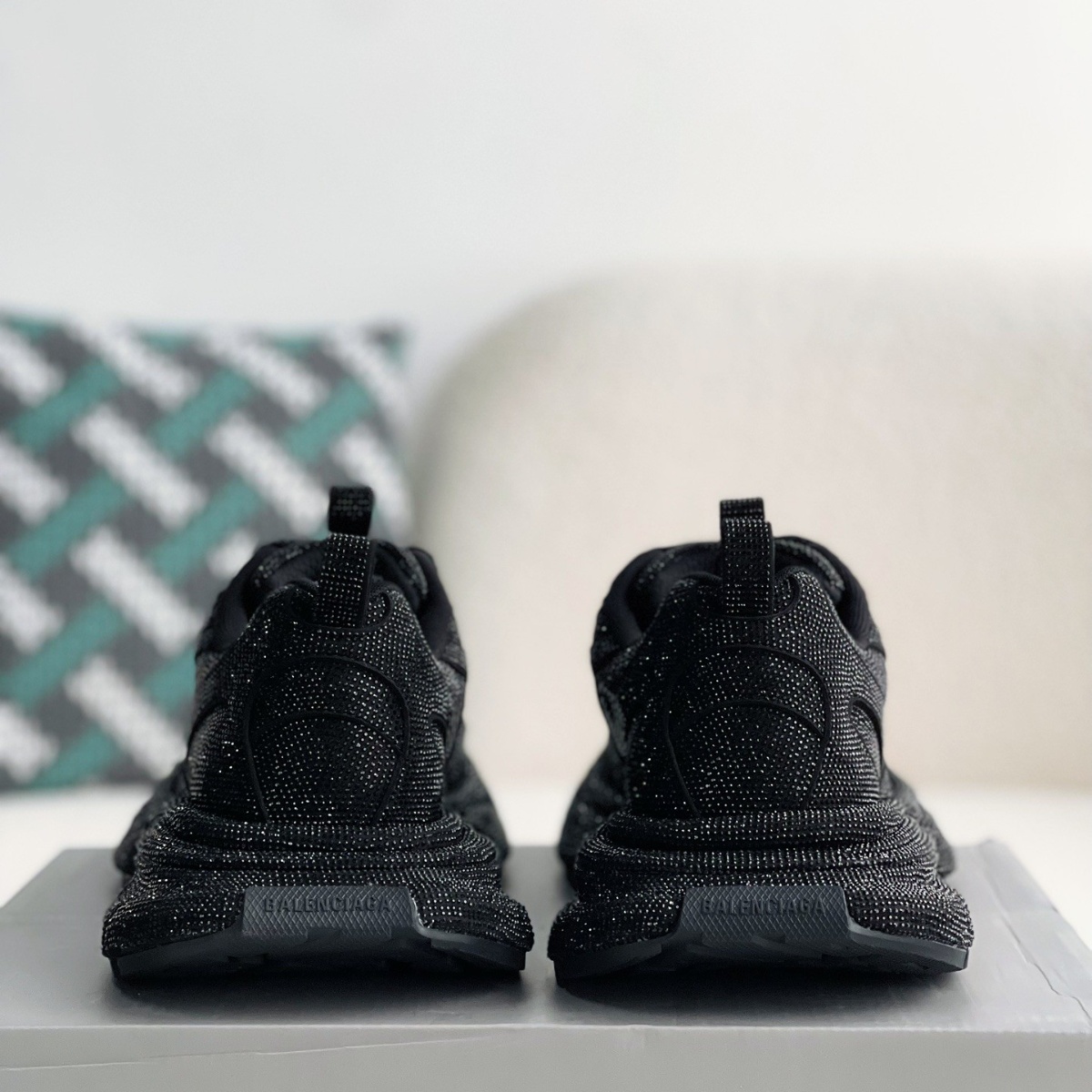 Triple Rhinestone Men's Sneakers