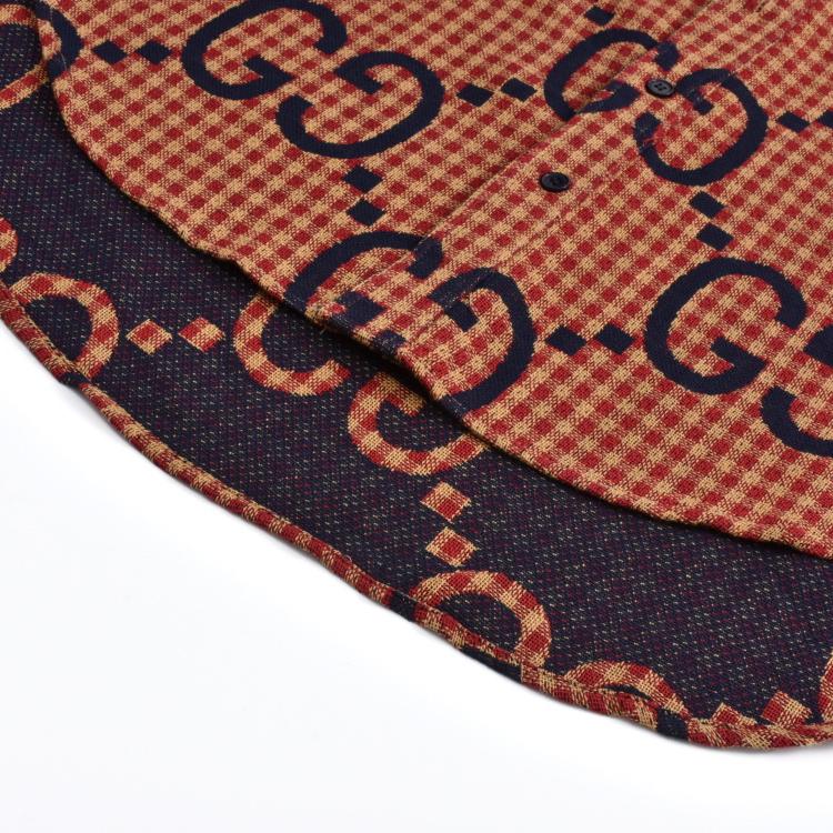 Red checkered print shirt