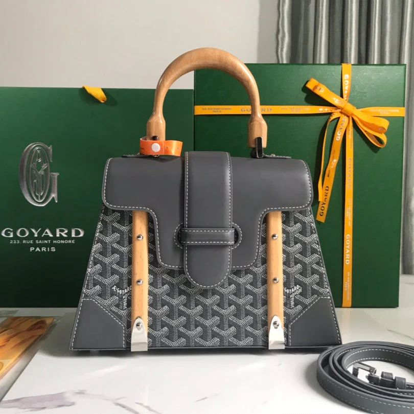 Bag 28 In Grey Canvas And Calfskin