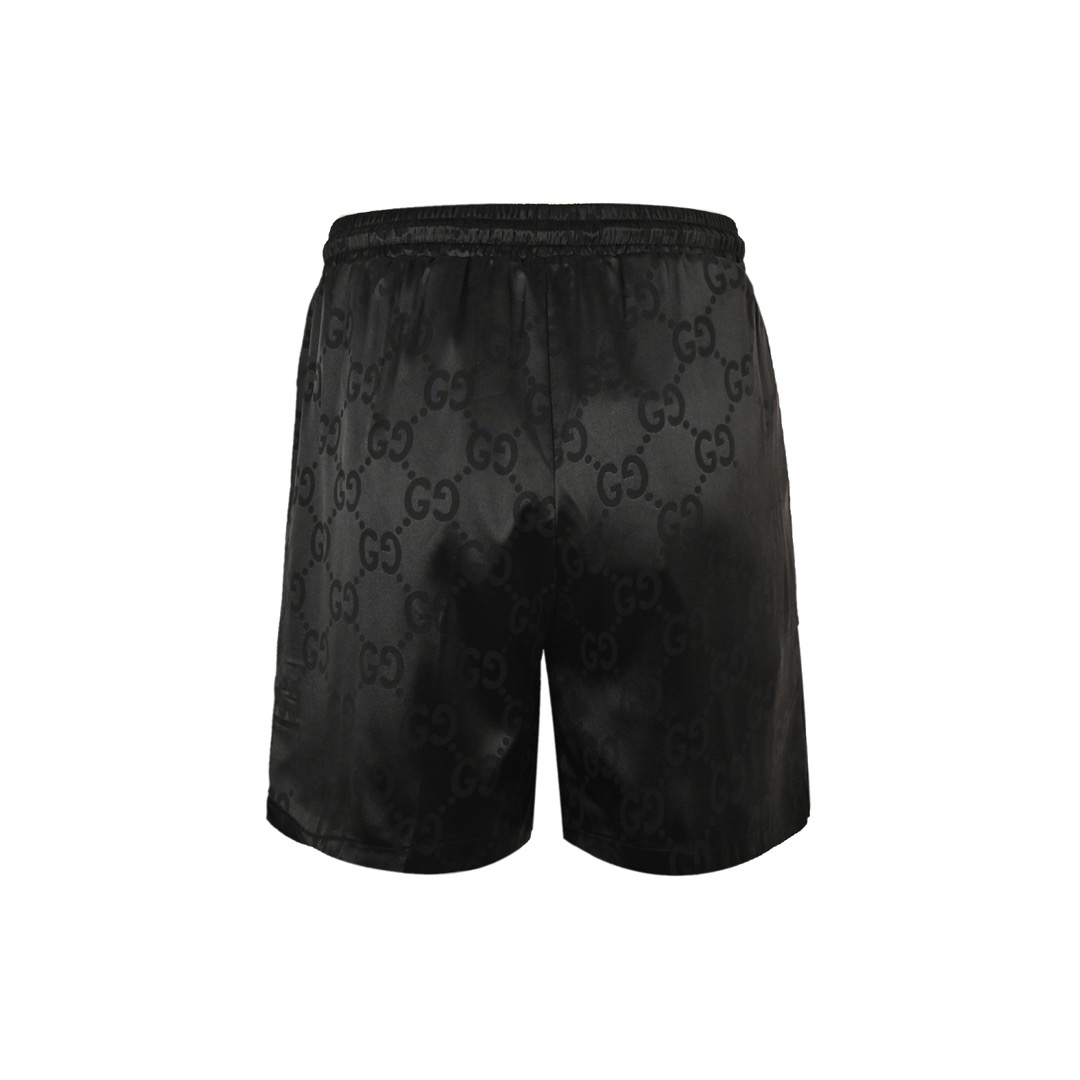 Dark pattern beach shorts