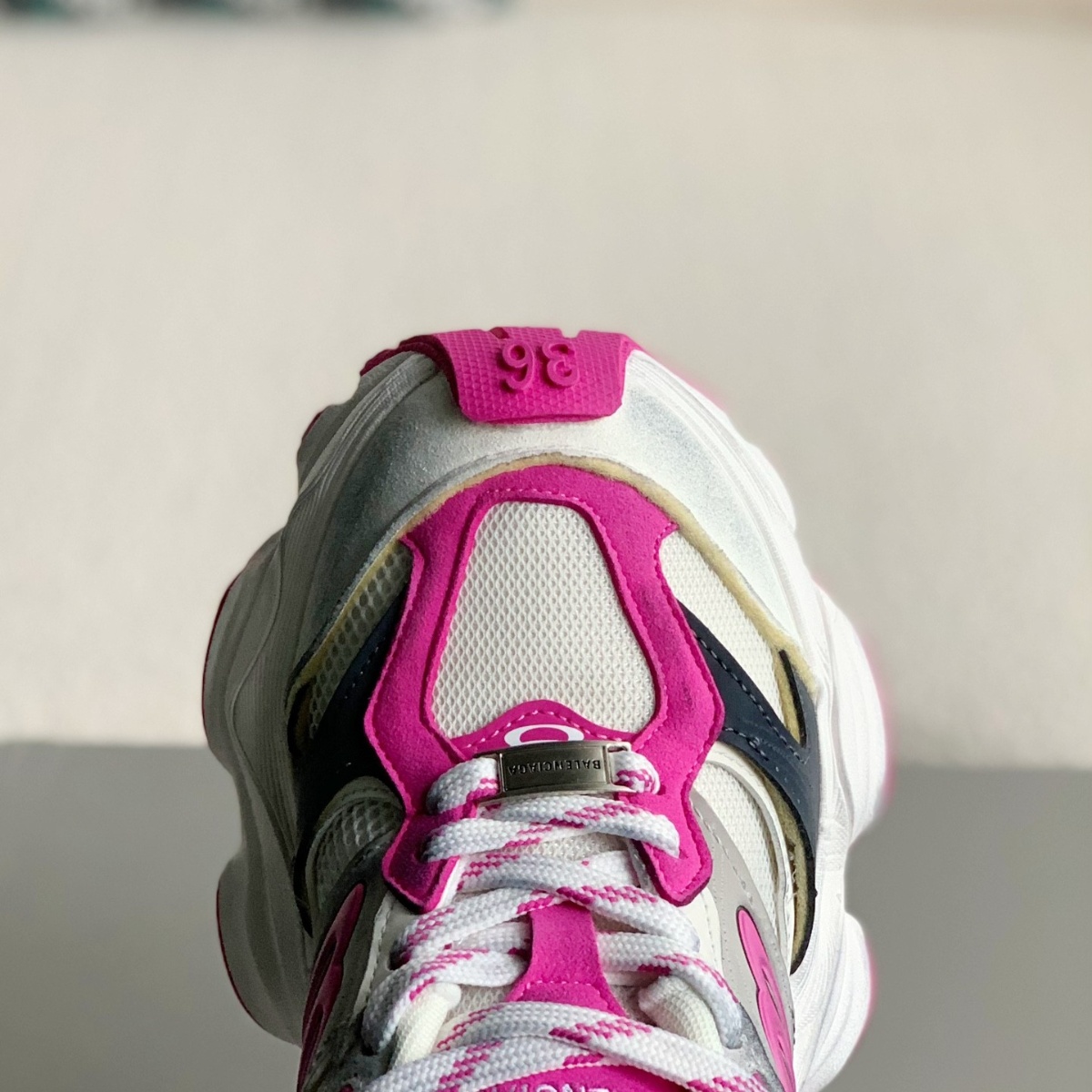 Balenciaga Cargo Sneakers in Grey/White/Pink