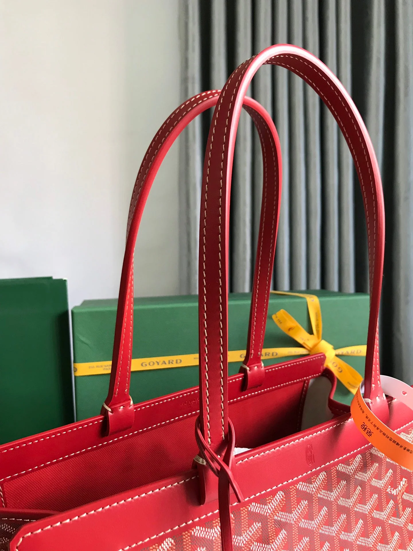 Bag Red Canvas And Calfskin Trim