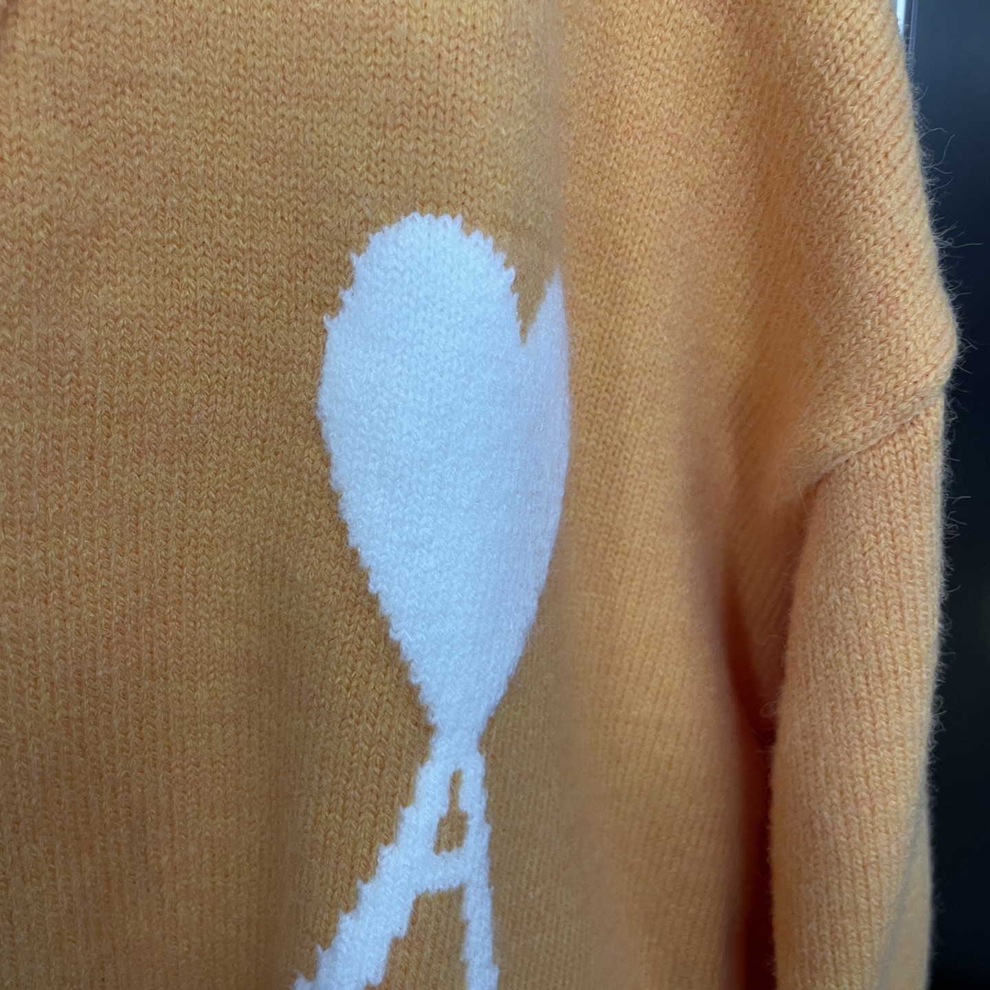 New White Big Heart Knitted Cardigan Sweater