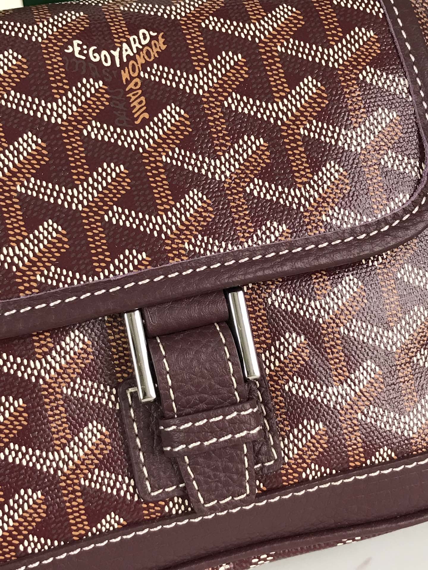 Wine Red legant Canvas and Lambskin