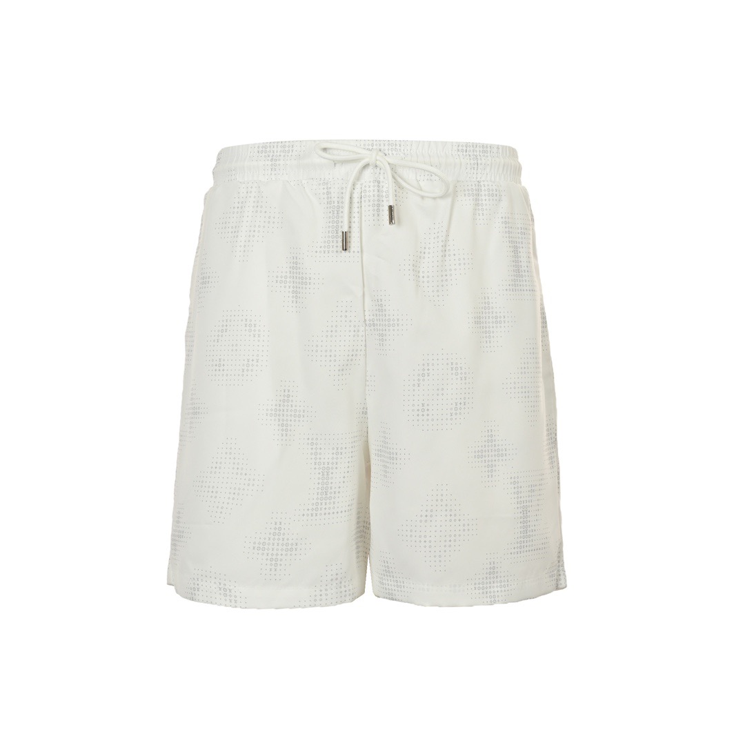 Printed lettering beach shorts