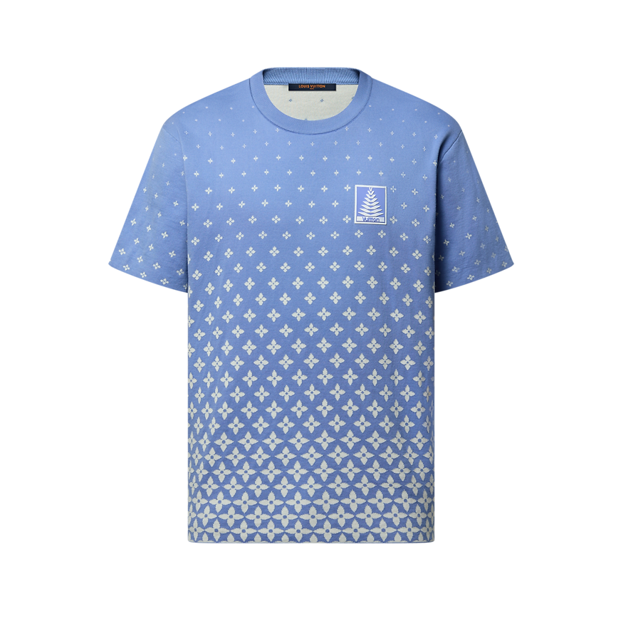 Blue Gradient Print T shirt
