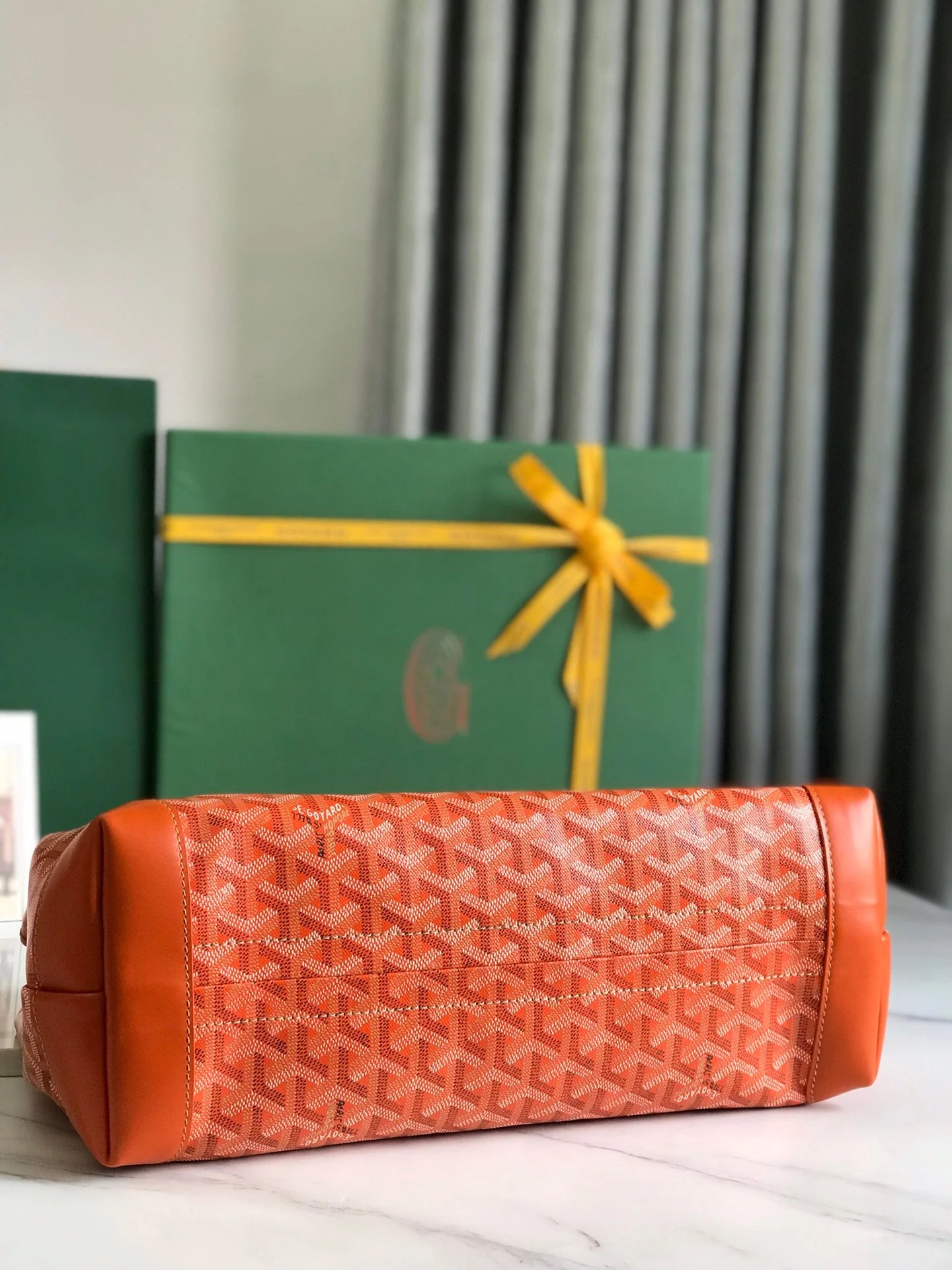 Bag Orange Canvas And Calfskin Trim