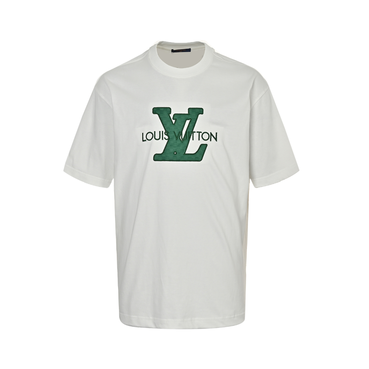 Patch lettering embroidered T-shirt