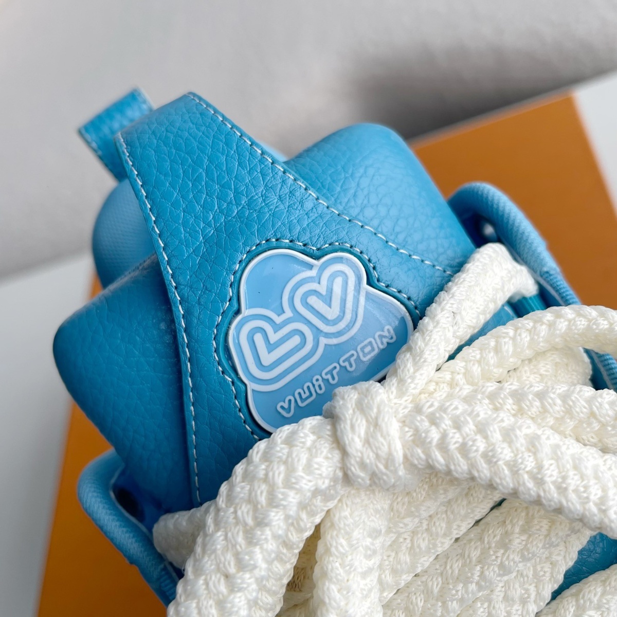 Blue men's sports shoes