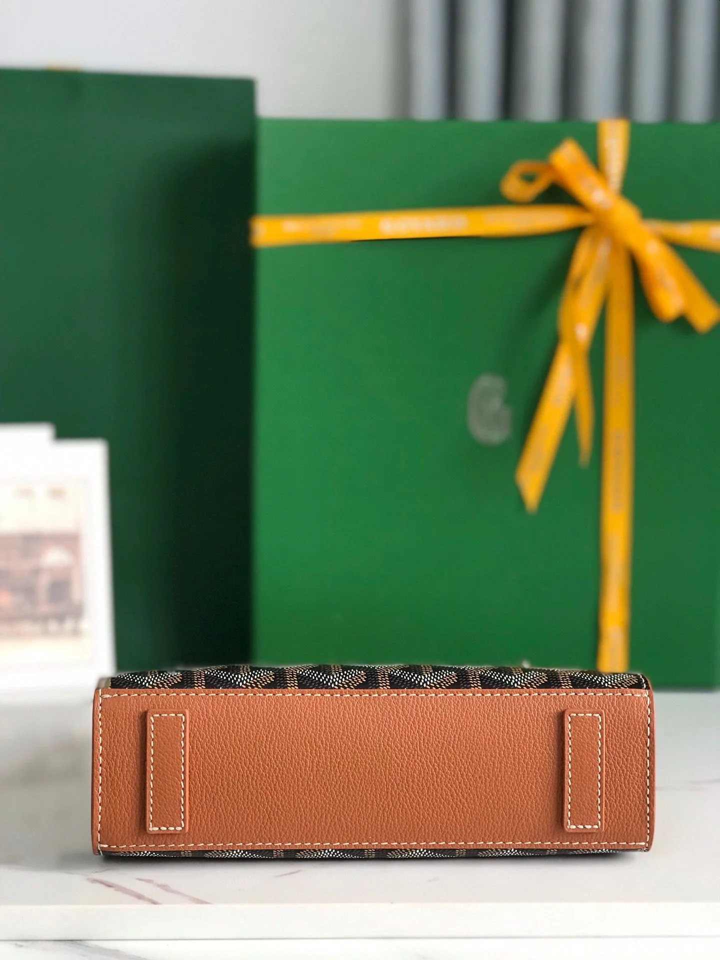 Dark Brown Calfskin Structured Mini Bag