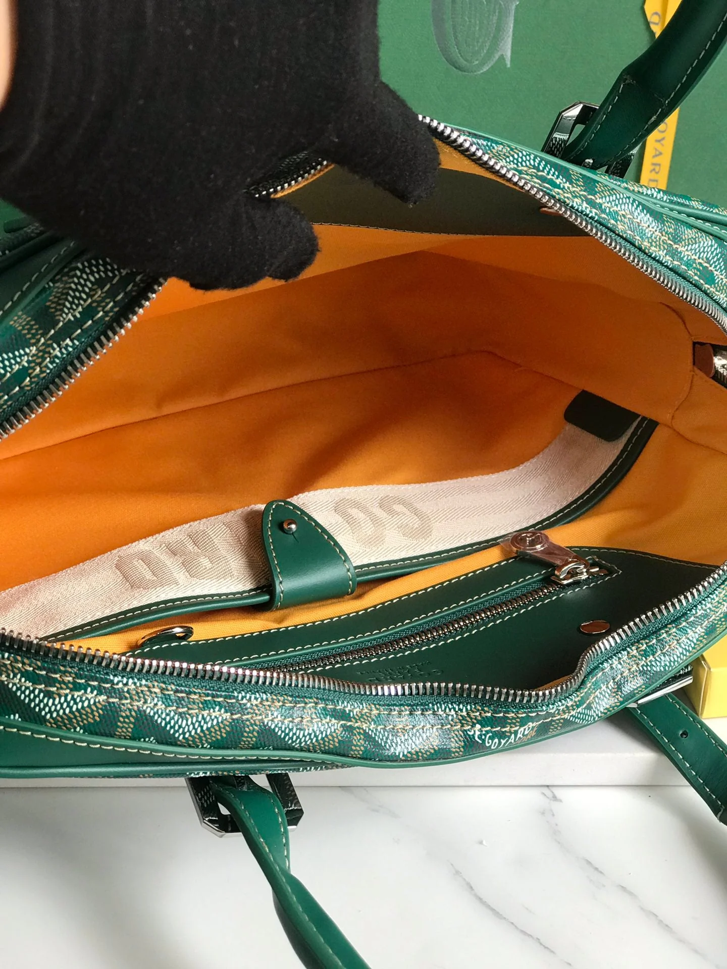 Green Canvas Document Bag