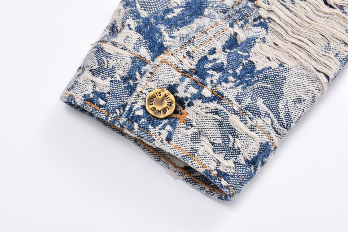 Fringed Denim Coat Jacket