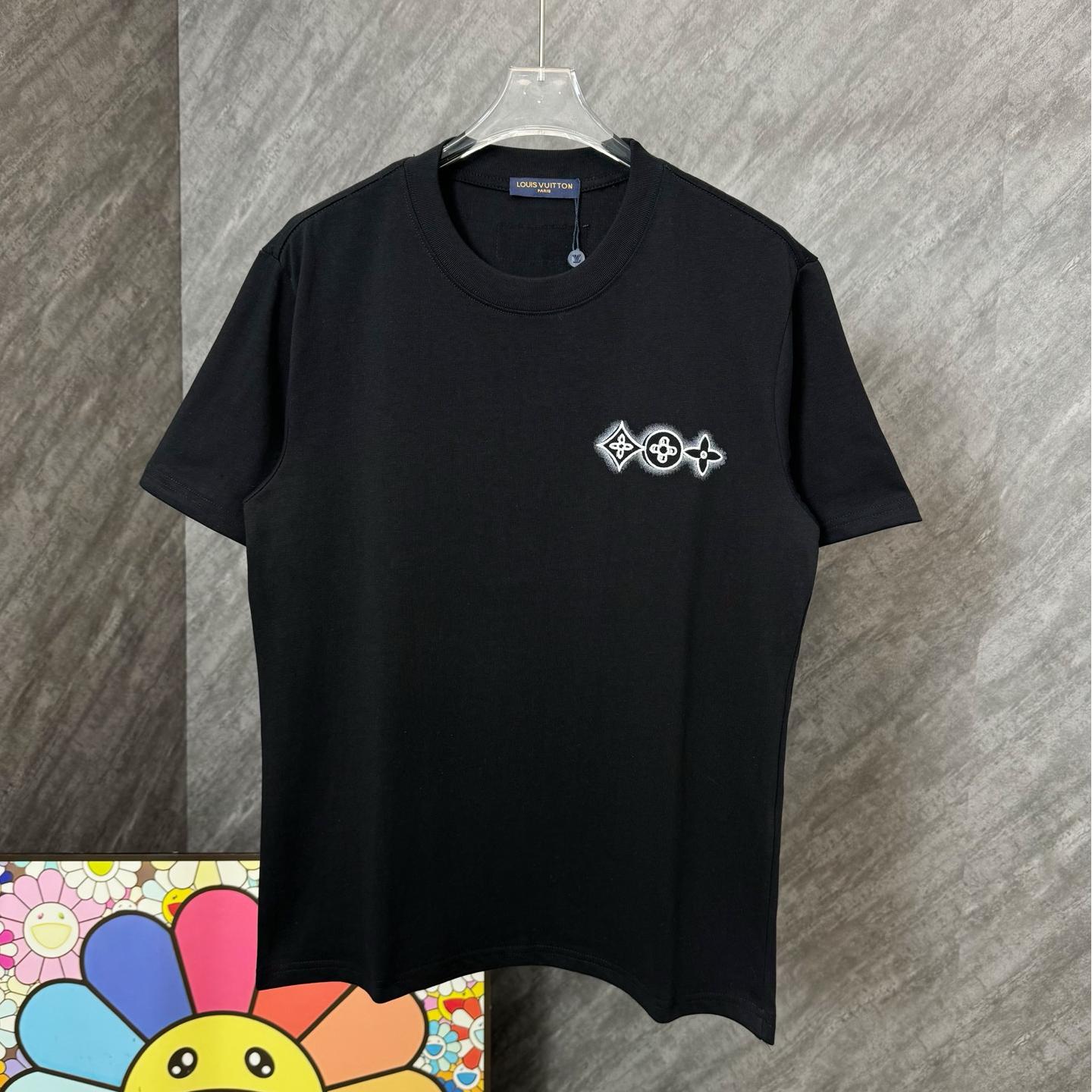 Simple versatile style print t-shirt