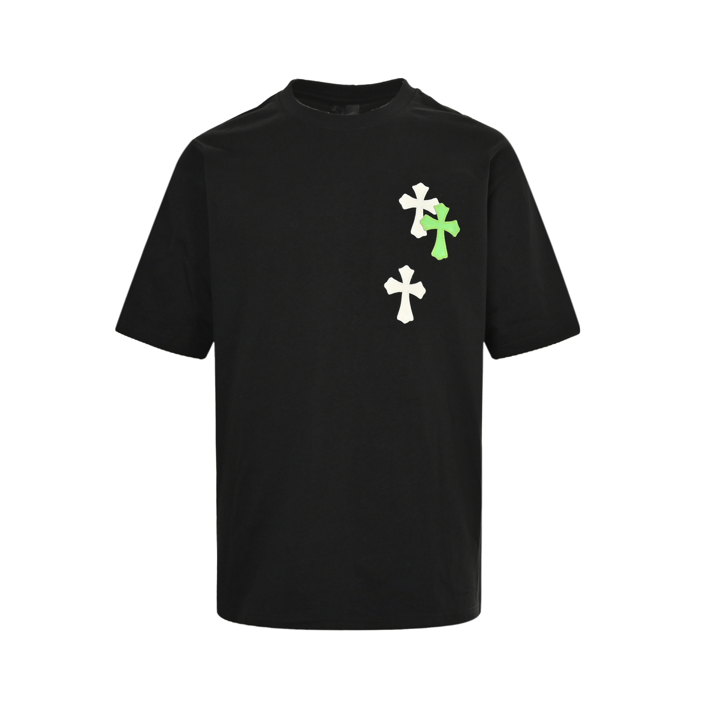 Fluorescent cross short-sleeved shirt