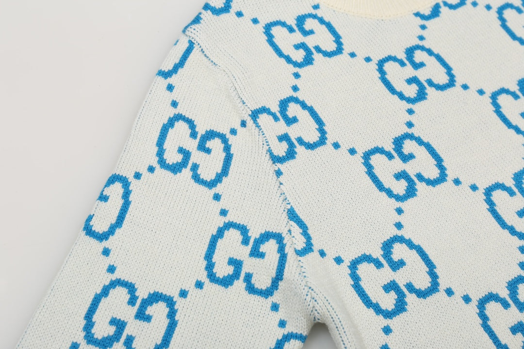 New Alphabet Jacquard Crew-Neck Sweater