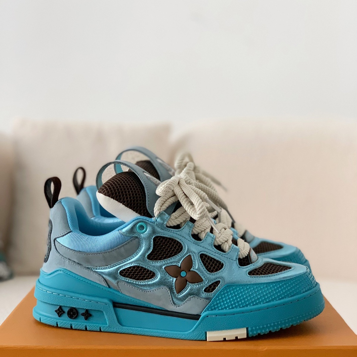 Skate Trainer Blue Brown